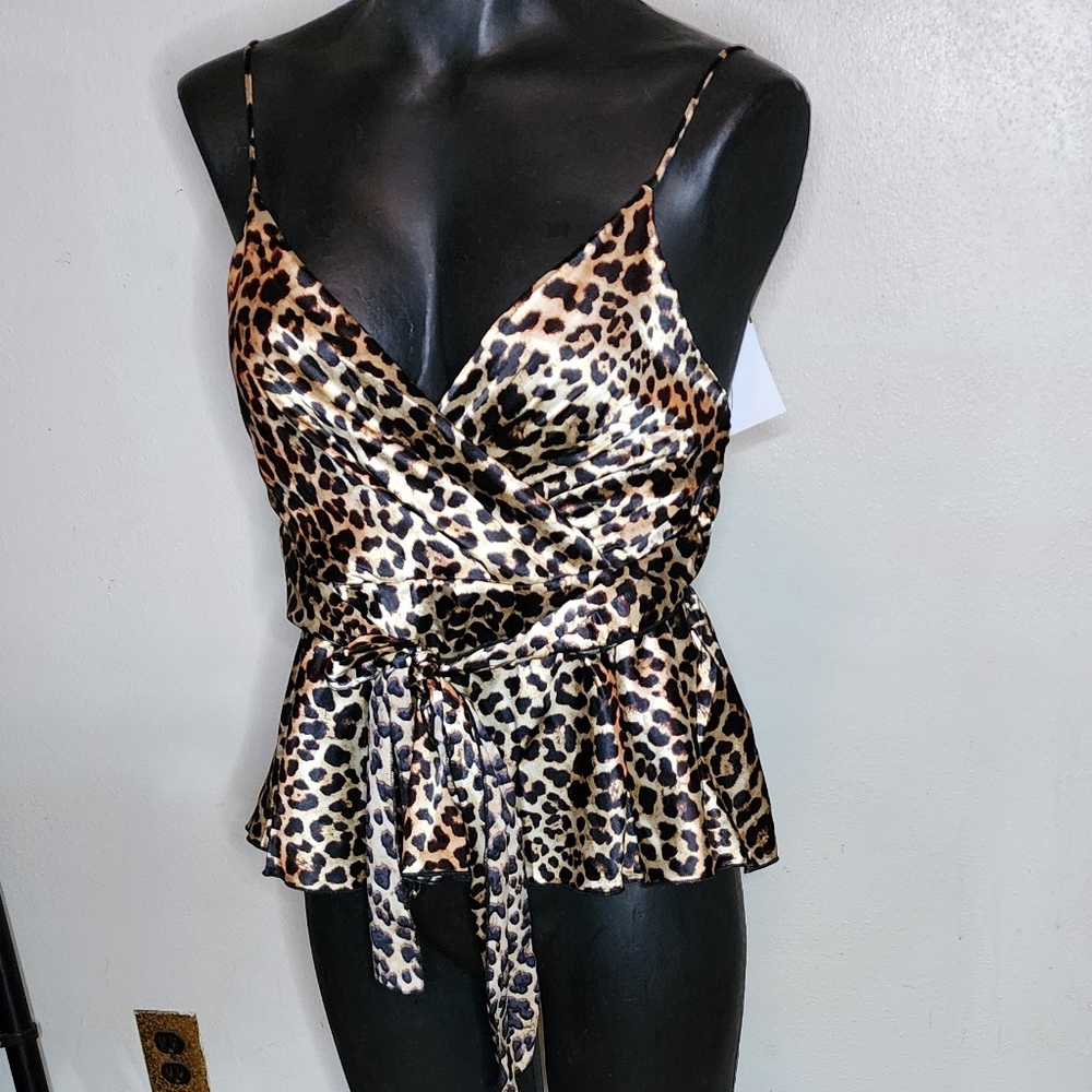 Hello Miss faux wrap top.  Sz Sm